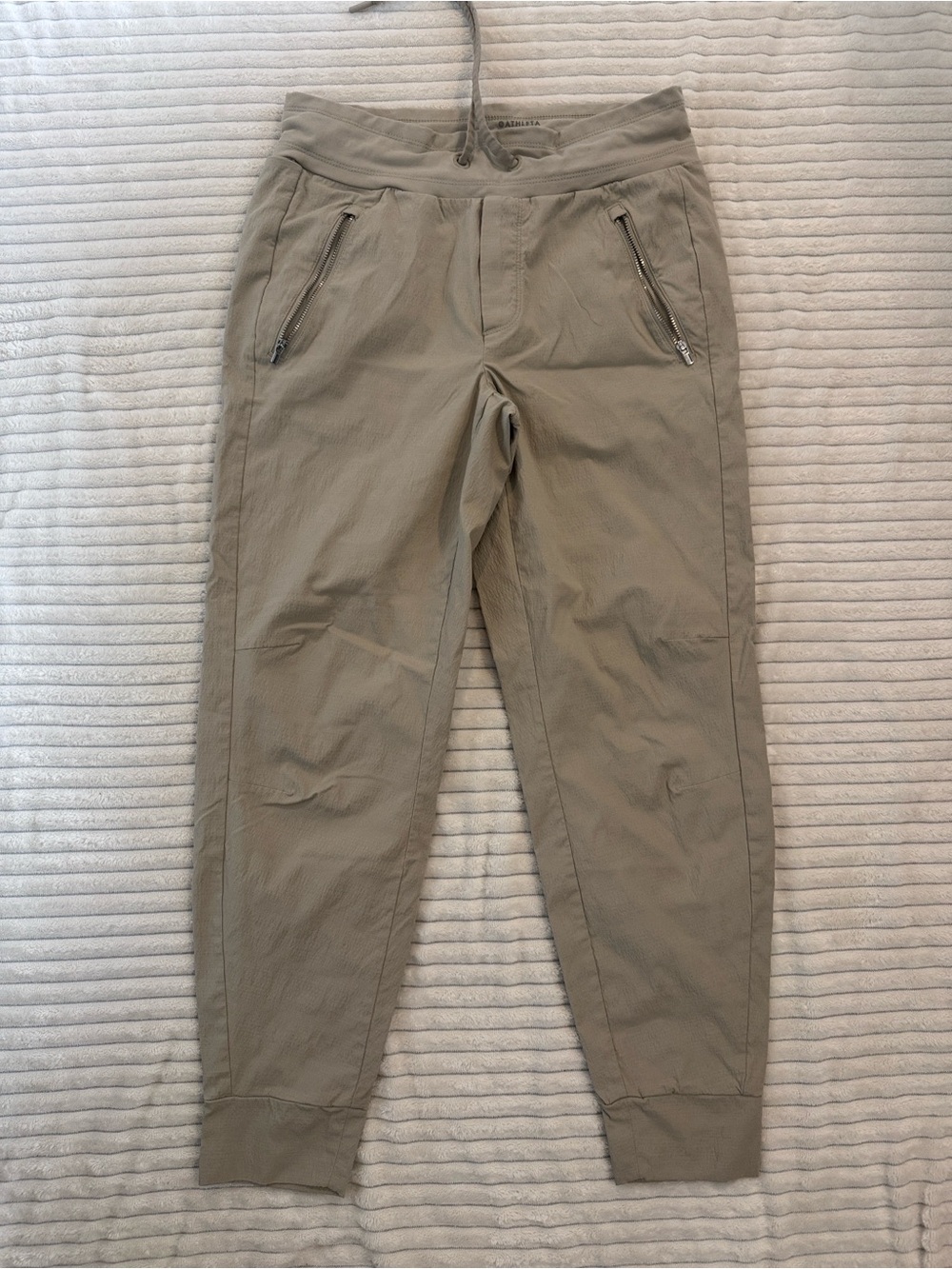 Athleta Olive Green Jogger Pants with Zip Pockets